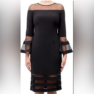 Joseph Ribkoff Black Long Sleeves Dress in Size     12